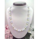 Aquamarine, Peridot & Freshwater Pearl Necklace
